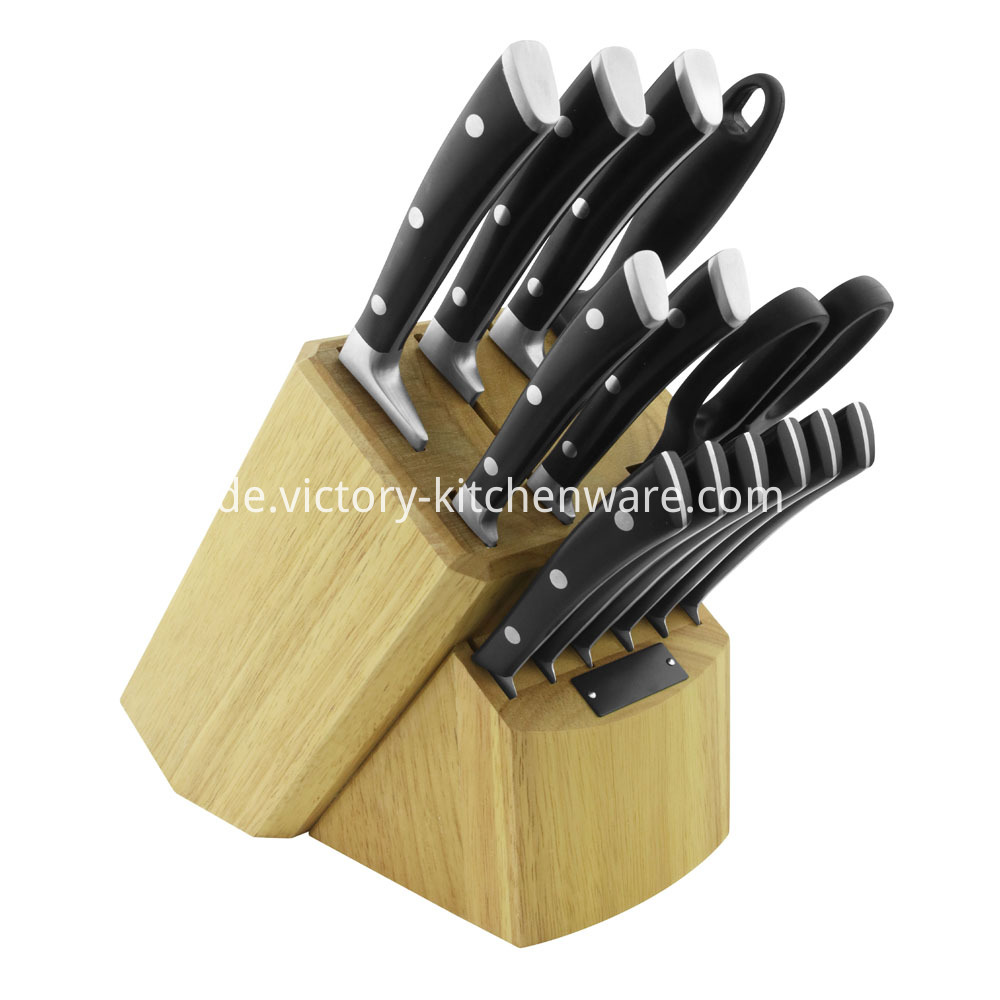 Küchenmesser mit Holzblock kitchen knife with wooden block